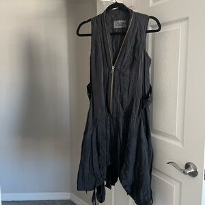 All Saints Zeeda Dress Charcoal Black Deconstructed Parachute Size UK10 / US6